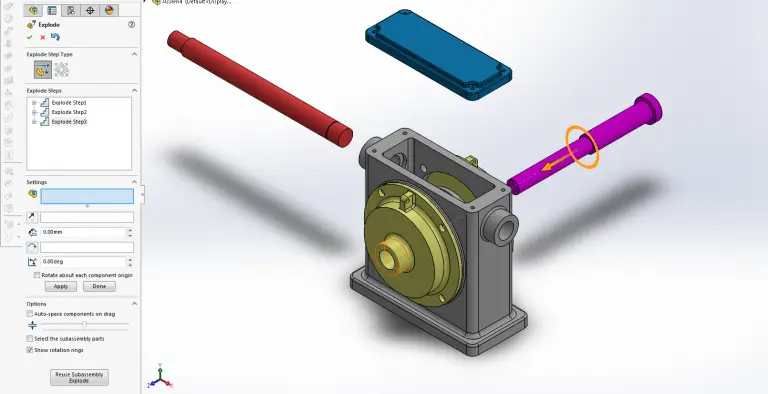 Exploded View In SolidWorks: Tutorial - 12CAD.com